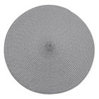 Walton & Co Storm Grey Circular Ribbed Placemat