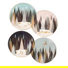 Sara Miller Frosted Pines Collection Set of 4 Plates