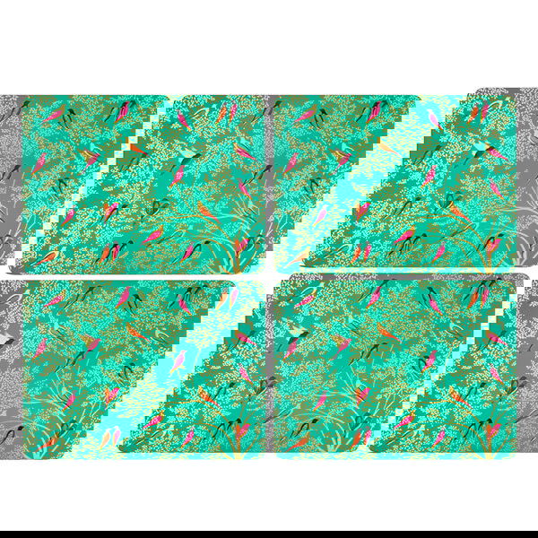 Sara Miller Chelsea Collection Set of 4 Green Placemats