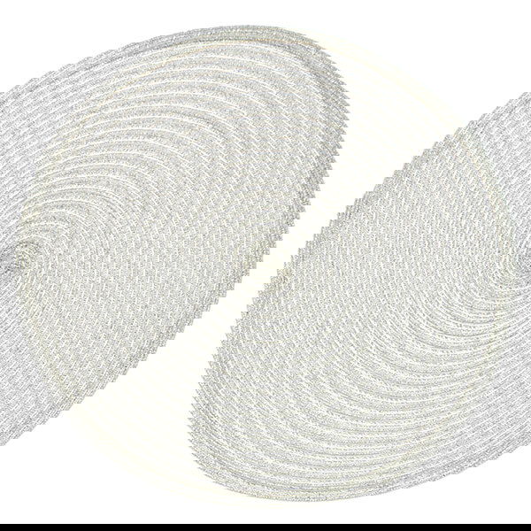 Walton & Co Silver Circular Woven Lurex Placemat