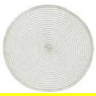 Walton & Co Silver Circular Woven Lurex Placemat