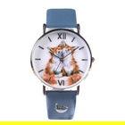 Wrendale Designs Fox Watch Navy Leather Strap