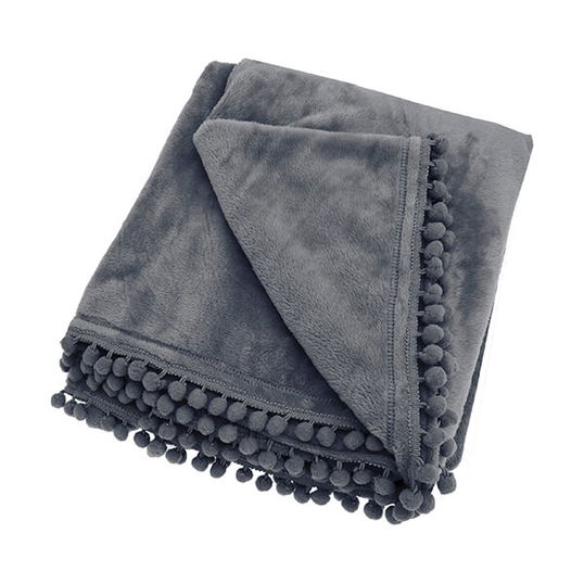 Walton & Co Cashmere Charcoal Touch Fleece Throw