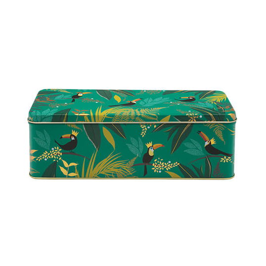 Sara Miller Toucan Long Deep Rectangular Tin