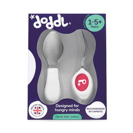 Doddl Spoon & Fork Set in Magenta