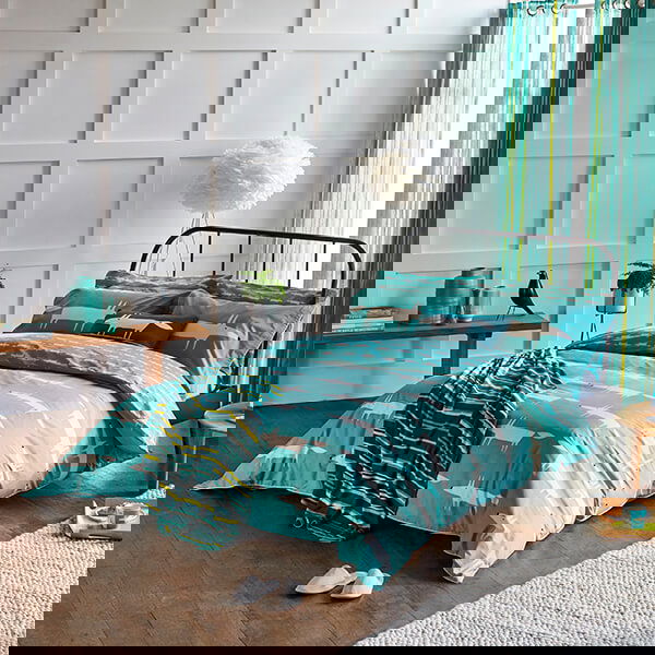 Scion Living Mr Fox Duvet Cover Super King Size Teal