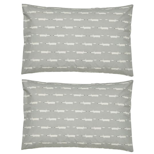 Scion Living Mr Fox Standard Pillowcase Pair Silver