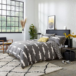 Scion Living Mr Fox Duvet Set Double Charcoal