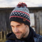 Pachamama Mens Nordic Bobble Beanie Red