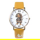 Wrendale Designs Dog Watch Little One Mustard Leather strap