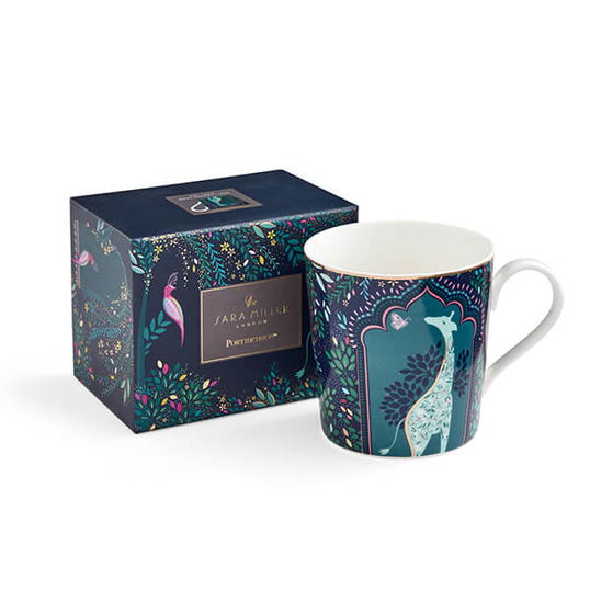 Sara Miller India Collection Mug Giraffe`s Courtyard Midnight