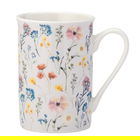 English Tableware Company Pressed Flowers Purple Flare Rim Mug