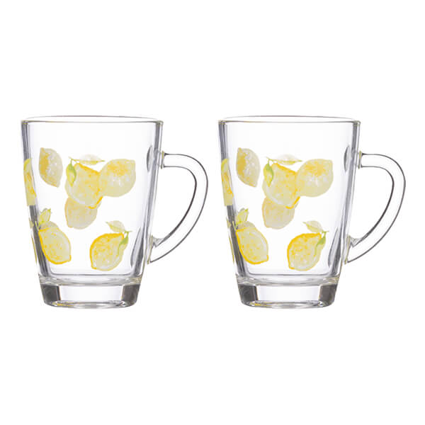 Price & Kensington Amalfi 280ml Glass Mugs Set Of 2