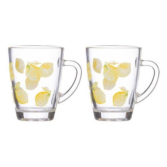 Price & Kensington Amalfi 280ml Glass Mugs Set Of 2