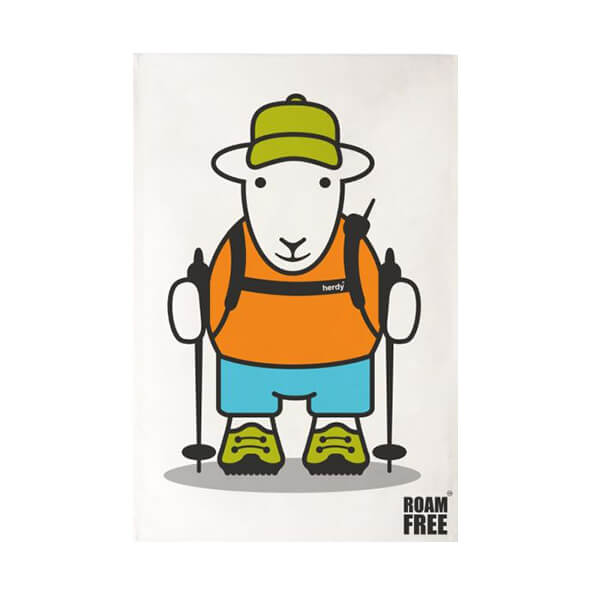 Herdy Roam Free Tea Towel Joe Orange