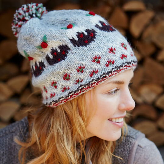 Pachamama Pudding Christmas Bobble Beanie Hat