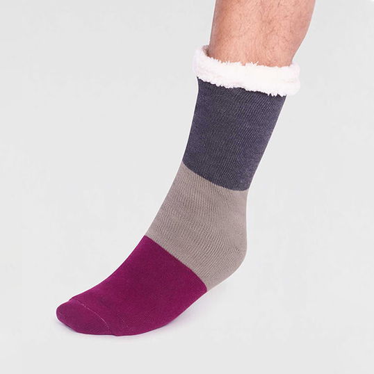 Thought Dark Grey Marle Orion Organic Cotton Cabin Socks Size 7-11