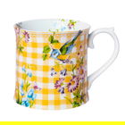Katie Alice English Garden Yellow Gingham Tankard Mug