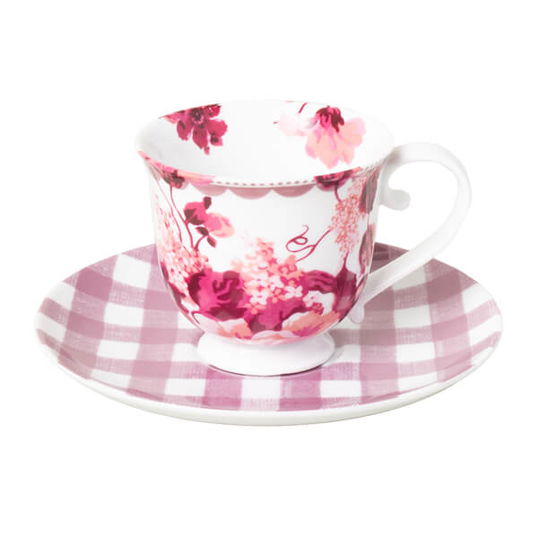 Katie Alice Josie`s Blush Tea Cup And Saucer