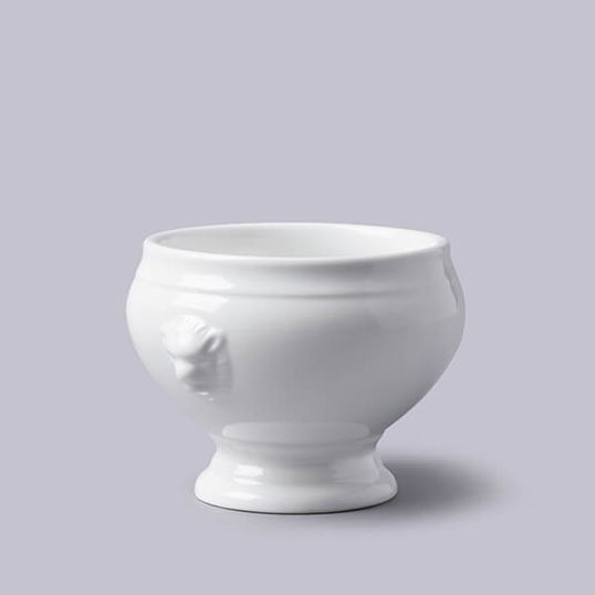 W.M.Bartleet & Sons Lion Head Soup Bowl White