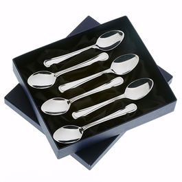 Arthur Price of England Bead Sovereign Silver Plate Set of 6 Teaspoons