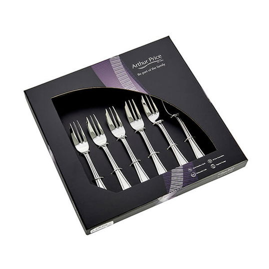 Arthur Price Classic Bead Set of 6 Pastry Forks
