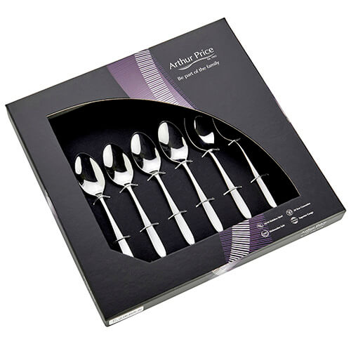 Arthur Price Contemporary Willow Set of 6 Tea Spoons