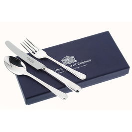 Arthur Price Of England Silver Plated Grecian Design Childrens 3 Piece Cutlery Gift Box Set