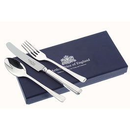 Arthur Price Of England 18/10 Stainless Steel Harley Design Childrens 3 Piece Cutlery Gift Box Set