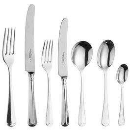 Arthur Price of England Sovereign Silver Plate Rattail 44 Piece Cutlery Box Set
