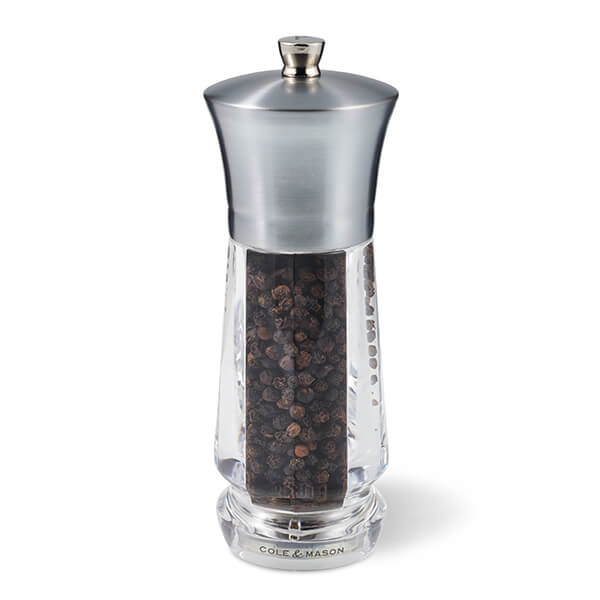 Cole & Mason Precision+ Exford Clear Nickel Pepper Mill