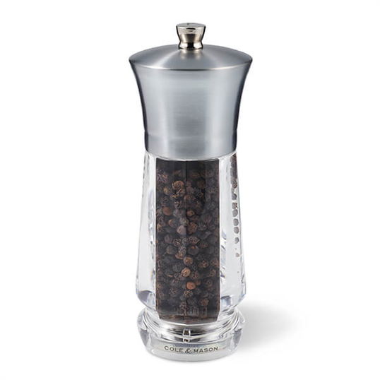 Cole & Mason Precision+ Exford Clear Nickel Pepper Mill