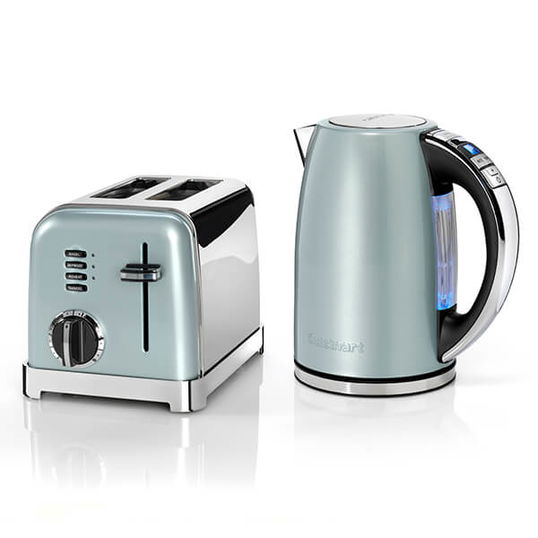 Cuisinart Style Light Pistachio Multi-Temp Kettle & 2 Slice Toaster Breakfast Set