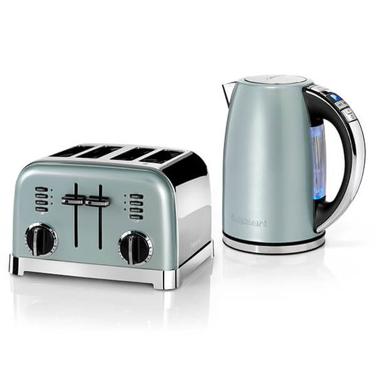 Cuisinart Style Light Pistachio Multi-Temp Kettle & 4 Slice Toaster Breakfast Set