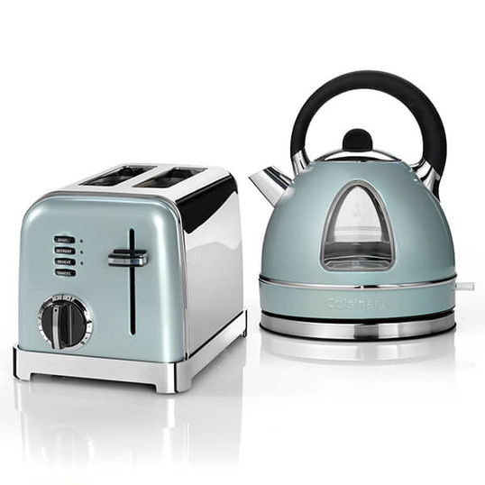 Cuisinart Style Light Pistachio Traditional Kettle & 2 Slice Toaster Breakfast Set