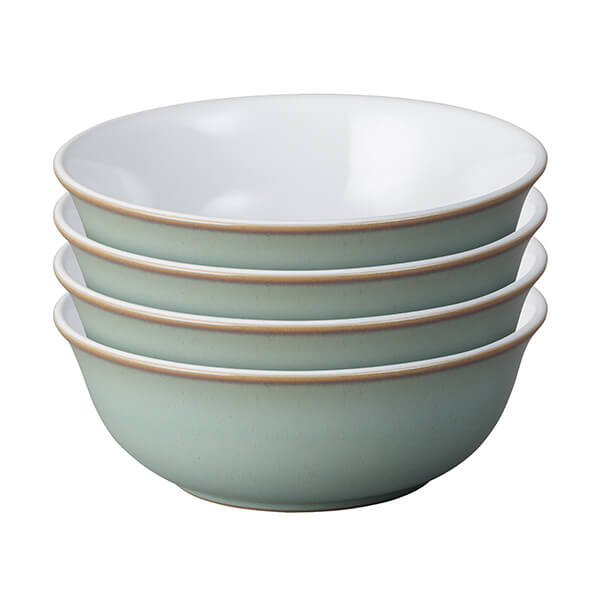 Denby Regency Green 4 Piece Cereal Bowl Set