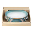 Denby Azure Haze 4 Piece Medium Coupe Plate Set