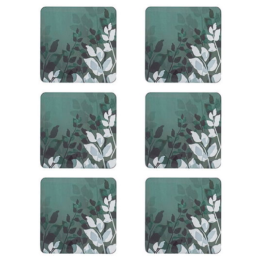 Denby Colours Green Foliage Coasters Set Of 6