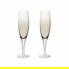 Denby Monsoon Lucille Gold Set Of 2 Champagne Flutes