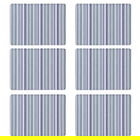 Denby Set Of 6 Blue Stripe Cork Backed Placemats