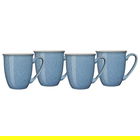 Denby Elements Blue Set Of 4 Coffee Mugs