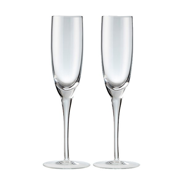 Denby China Set Of 2 Champagne Flutes