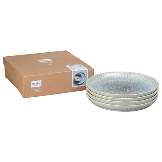 Denby Halo Speckle 4 Piece Coupe Dinner Plate Set
