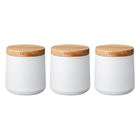 Denby Set Of 3 White Storage Canisters