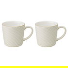 Denby Impression Cream Set Of 2 Spiral Large Mug