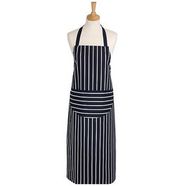 Dexam Rushbrookes Classic Butchers Stripe Adult Apron Long Navy
