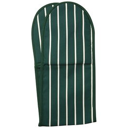 Dexam Rushbrookes Classic Butchers Stripe Double Oven Glove Green