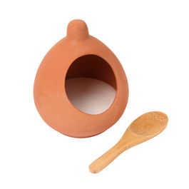 Dexam Terracotta Salt Cellar & Spoon