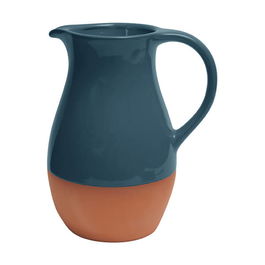 Dexam Sintra Glazed Terracotta Jug Ink Blue
