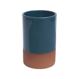 Dexam Sintra Glazed Terracotta Wine Cooler Ink Blue